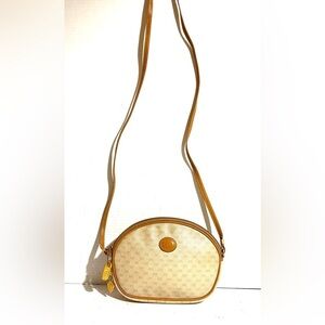 Gucci vintage monogram micro crossbody canvas/ leather bag
